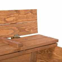 Ikonka Art.KX4494 Uždara impregnuota medinė smėlio dėžė 150x150cm