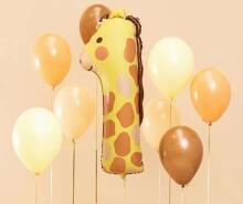 Ikonka Art.KX4535_5 Foil balloon number "1" - Giraffe 31x82 cm