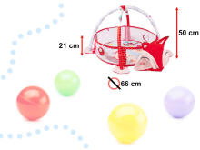Ikonka Art.KX4479 Educational fox playpen mat with balls pendant