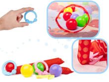 Ikonka Art.KX4479 Educational fox playpen mat with balls pendant