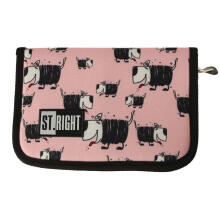 Ikonka Art.KX4476 BAMBINO two flap pencil case pink dogs