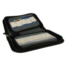 Ikonka Art.KX4476_1 BAMBINO two flap pencil case black planets