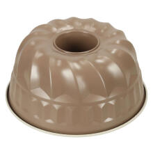 Ikonka Art.KX4472 Round cake tin with sleeve for baking muffins 22cm brown