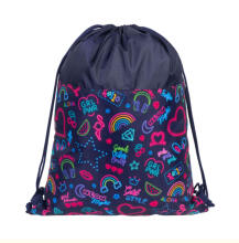Ikonka Art.KX4474_4 BAMBINO shoe bag black neon patterns