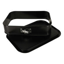 Ikonka Art.KX4467 Rectangular baking tray for cakes, desserts 34cm x 24cm black
