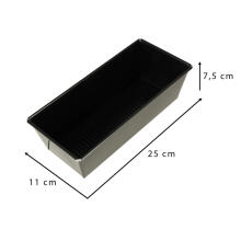 Ikonka Art.KX4464 Textured universal baking tray 25cm x 11cm x 7.5cm black