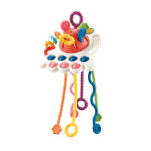 Ikonka Art.KX4602_1 Montessori sensory toy teether red