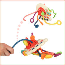 Ikonka Art.KX4602_1 Montessori sensory toy teether red