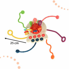 Ikonka Art.KX4602_1 Montessori sensoro rotaļlietu kociņš sarkans