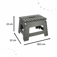 Ikonka Art.KX4404_1 Non-slip folding stool 22cm dark grey