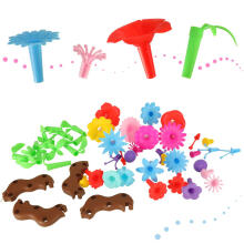 Ikonka Art.KX4396 Flowers creative blocks flower garden 48 elements