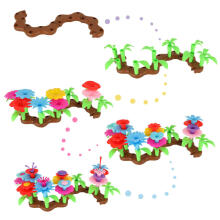 Ikonka Art.KX4396 Flowers creative blocks flower garden 48 elements