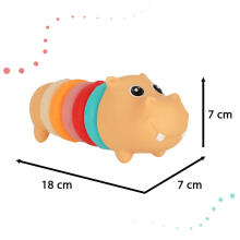 Ikonka Art.KX4394 Hippo sensory blocks educational soft puzzle matching