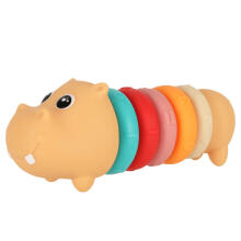 Ikonka Art.KX4394 Hippo sensory blocks educational soft puzzle matching