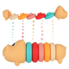Ikonka Art.KX4394 Hippo sensory blocks educational soft puzzle matching