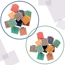 Ikonka Art.KX4393 Sensory soft educational balls blocks 15 elements