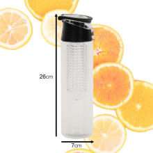 Ikonka Art.KX4391 Water bottle with fruit insert 800ml black