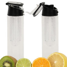Ikonka Art.KX4391 Water bottle with fruit insert 800ml black