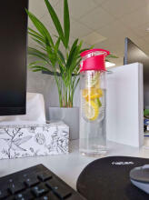 Ikonka Art.KX4391_1 Water bottle with fruit insert 800ml pink