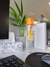 Ikonka Art.KX4391_2 Water bottle with fruit insert 800ml orange
