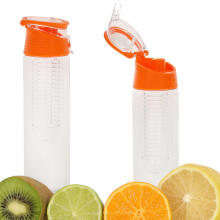 Ikonka Art.KX4391_2 Water bottle with fruit insert 800ml orange