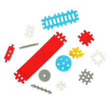 Ikonka Art.KX4384 Construction blocks mini waffle boy 70 pieces