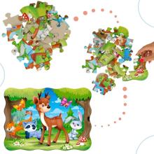 Ikonka Art.KX4376 CASTORLAND Puzzle 30 pieces A Deer and Friends - Forest Animals 4+
