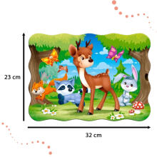 Ikonka Art.KX4376 CASTORLAND Puzzle 30 pieces A Deer and Friends - Forest Animals 4+