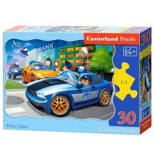 Ikonka Art.KX4374 CASTORLAND Puzzle 30 gabaliņi Policijas pakaļdzīšanās - Policija 4+