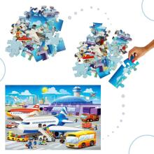 Ikonka Art.KX4373 CASTORLAND Puzzle 40 gabaliņi Maxi Diena lidostā 4+