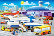 Ikonka Art.KX4373 CASTORLAND Puzzle 40 gabaliņi Maxi Diena lidostā 4+