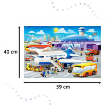 Ikonka Art.KX4373 CASTORLAND Puzzle 40 gabaliņi Maxi Diena lidostā 4+