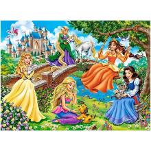 Ikonka Art.KX4371 CASTORLAND Puzzle 70 gabaliņi Princeses dārzā - Princeses dārzā 5+