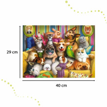 Ikonka Art.KX4370 CASTORLAND 70 gabaliņu puzle "Rotaļīgie mājdzīvnieki" - Smieklīgie dzīvnieki 5+