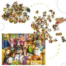 Ikonka Art.KX4370 CASTORLAND Puzzle 70 pieces Playful Pets - Funny animals 5+