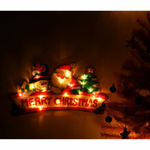 Ikonka Art.KX4354 LED Ziemassvētku piekaramais apgaismojums Priecīgu Ziemassvētku rotājums 45cm