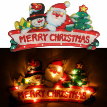Ikonka Art.KX4354 LED Ziemassvētku piekaramais apgaismojums Priecīgu Ziemassvētku rotājums 45cm