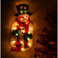 Ikonka Art.KX4354_1 LED piekaramais apgaismojums Ziemassvētku rotājums sniegavīrs 45cm