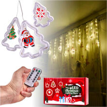 Ikonka Art.KX5249_2 LED Christmas tree picture curtain lights 3m 10 USB bulbs