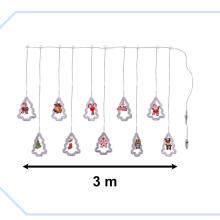 Ikonka Art.KX5249_2 LED Christmas tree picture curtain lights 3m 10 USB bulbs