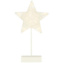 Ikonka Art.KX4353 Christmas decoration standing star 39cm 10LED warm yellow battery powered
