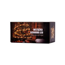 Ikonka Art.KX4352 Ribbon decorative LED strip 10m 100LED Christmas tree lights Christmas decoration warm white with batteries