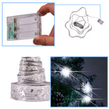 Ikonka Art.KX4352_1 LED ribbon 10m 100LED Christmas tree lights Christmas decoration cold white with batteries