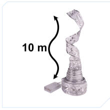 Ikonka Art.KX4352_1 LED ribbon 10m 100LED Christmas tree lights Christmas decoration cold white with batteries