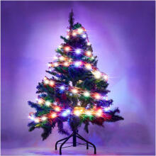 Ikonka Art.KX4352_2 Ribbon decorative LED strip 10m 100LED Christmas tree lights Christmas decoration multicolour with batteries