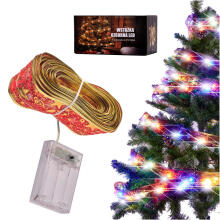 Ikonka Art.KX4352_2 Ribbon decorative LED strip 10m 100LED Christmas tree lights Christmas decoration multicolour with batteries