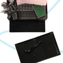 Ikonka Art.KX4343 Kitchen organiser for sink kitchen utensil shelf black