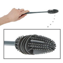 Ikonka Art.KX4320 Bottle cleaning brush silicone washer black