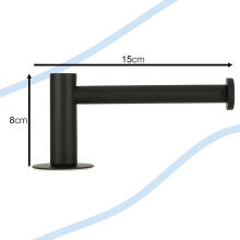 Ikonka Art.KX4316 Loft toilet paper holder black WC
