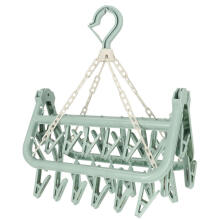 Ikonka Art.KX4314 Laundry drying rack for socks underwear 32 clothespins blue